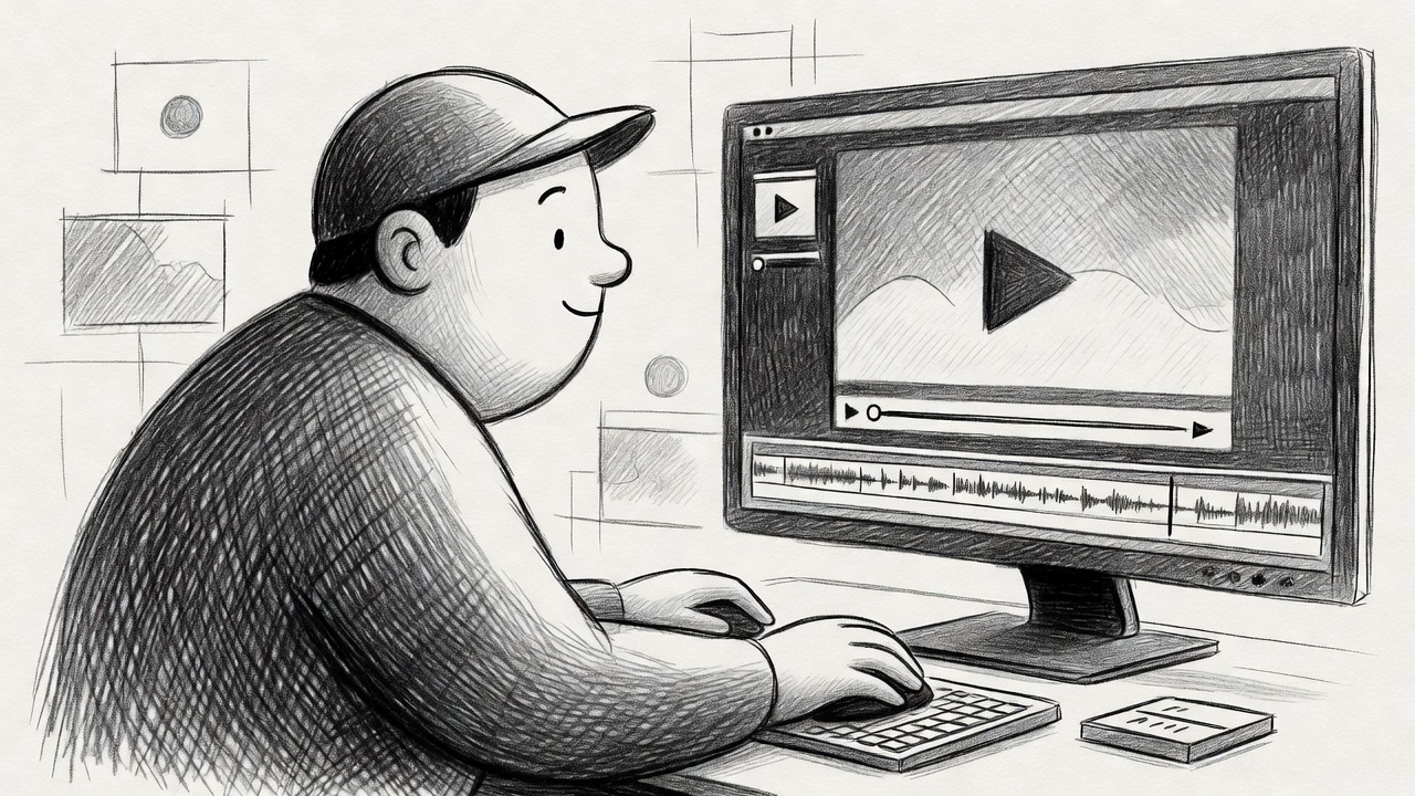 A detailed pen-and-ink illustration of a lobster sitting at a desk, working on a computer with a monitor and keyboard